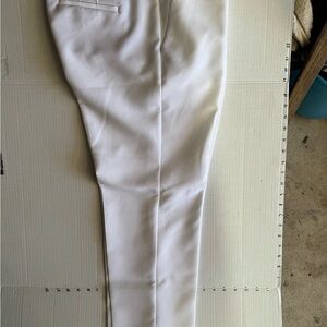 Talbots crisp White Ankle Cropped Pants with Tapered Legs